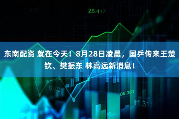 东南配资 就在今天！8月28日凌晨，国乒传来王楚钦、樊振东 林高远新消息！