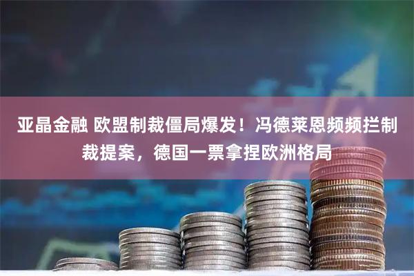 亚晶金融 欧盟制裁僵局爆发!冯德莱恩频频拦制裁提案,德国一票拿捏欧洲格局